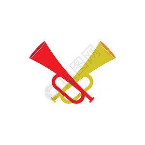 呜呜呜Vuvuzela 小号足球迷 带有 vuvuzela 或喇叭设计的足球矢量运动游戏风扇符号黄铜乐器萨克斯管中提琴管道乐队长笛音乐设计图片