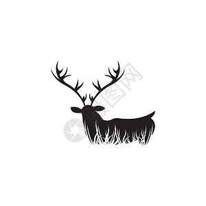 鹿标志模板 vecto绘画森林标识荒野男性艺术驯鹿喇叭哺乳动物动物图片