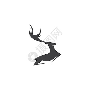 牛角椅图标鹿标志模板 vecto标签喇叭插图羚羊动物标识鹿角鼻子打猎麋鹿设计图片