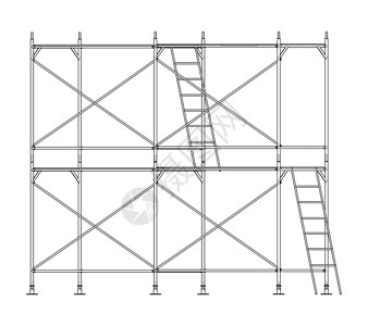 钢脚手架预制脚手架 正字法矢量工程建筑工具工作水平蓝图住房工人框架建筑学设计图片