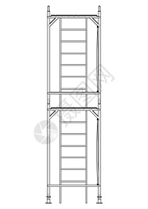 预制的预制脚手架 正字法矢量工作管子职业工程住房工人安全工业草图工具设计图片