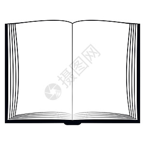 古兰经图标打开的书模拟书白页矢量概念图像 BibleQura设计图片
