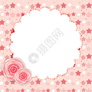 汤圆与玫瑰花可爱的框架与玫瑰花矢量它制作图案邀请函角落虚线床单紫色丝带卡片丝绸艺术圆圈设计图片