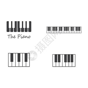 钢琴键盘爵士乐素材免费下载钢琴图标 vecto高音乐器爵士乐音乐店铺贴纸商业钥匙音乐会笔记设计图片