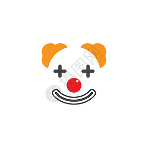 小丑扑克它制作小丑角色派对鼻子插图乐趣扑克游戏戏服帽子微笑节日设计图片
