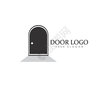 门png它制作图案的门标志模板矢量图标集建筑创造力绘画插图商业白色办公室框架入口房子设计图片
