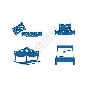 金枕头榴莲床和枕头房间休息商业卧室旅馆床垫公司毯子旅行家具设计图片