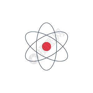 中子原子图标科学符号现代最小平面设计风格 矢量图 在白色背景上孤立的股票矢量图物理质子粒子教育药品圆形电子化学生物学活力设计图片