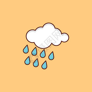 云蓝色天气季节网络风暴温度雨滴气候插图多云背景图片