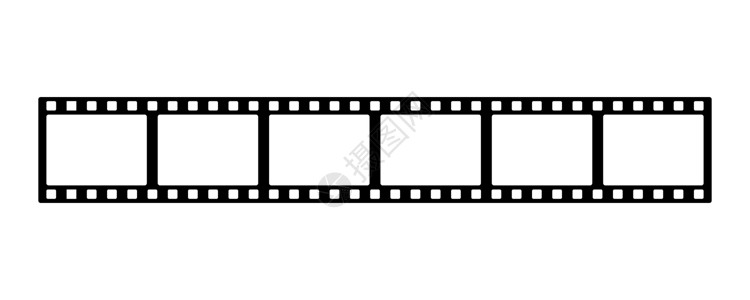 35mm电影带线图标简单设计设计图片