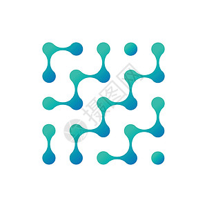 人工冲浪矢量图抽象几何分子流体迷宫迷宫标志设计 在白色背景上孤立的矢量图电脑人工智能医疗团体网络公司生物学技术创造力网格设计图片