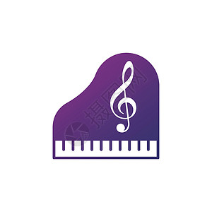 钢琴标志钢琴旋律图标矢量 钢琴符号   钢琴符号标志矢量图制作图案设计图片
