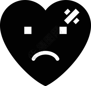 受伤离婚插图卡通片帮助符号疼痛心碎表情艺术背景图片