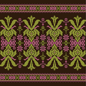 玛雅不同颜色的民族装饰图案集纺织品刺绣国家打印艺术星星边界抛光原住民民间设计图片