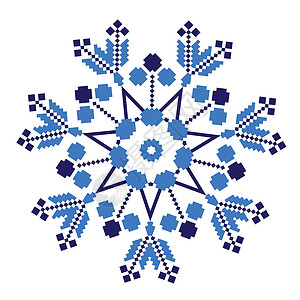 海拉多斯蓝色科罗拉多民族装饰曼陀罗几何图案雪花国家抛光新年蓝色针织星星圆圈刺绣民间设计图片