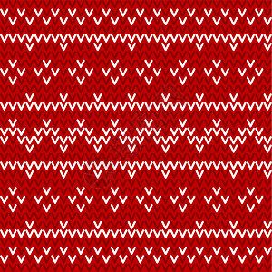 斯堪的纳维亚无缝红白针织背景问候语假期装饰品针织纺织品衣服插图手工业季节织物设计图片