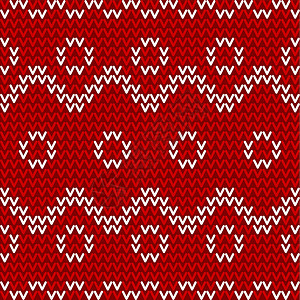 红色条纹枕头无缝红白针织背景手工业雪花装饰品假期针织品问候语衣服羊毛纺织品毛衣设计图片
