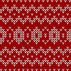 斯堪的纳维亚血统无缝红白针织背景手工业问候语毛衣针织品墙纸季节手工插图羊毛纺织品设计图片