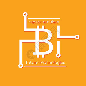 公认Bitcoin 矢量符号设计图片