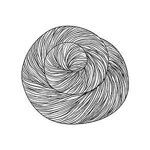 纺品图标线条球裁缝涂鸦艺术剪裁麝牛麻线羊毛针线活机绣工具设计图片