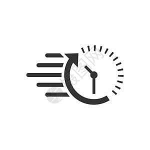 白色时钟素材平面样式的时钟倒计时图标 白色孤立背景上的时间计时器矢量图解 时钟经营理念小时圆圈拨号黑色手表绘画间隔运动商业速度设计图片
