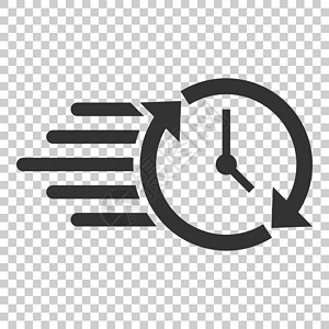 mbe风格图标平面样式的时钟倒计时图标 孤立背景上的时间计时器矢量图解 时钟经营理念速度间隔顺时针手表滴答商业拨号按钮黑色运动设计图片