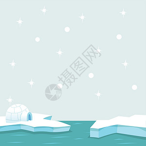 冬天空白的海洋中北极圈北冰洋设计图片
