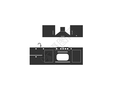 烤箱厨房烹饪 食物 厨房图标 矢量插图 平板设计家具工作室网站烤箱展示火炉风格冰箱标识公寓设计图片