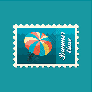 帆伞运动展出 暑期打扫活动邮票闲暇运动邮政海滩娱乐插图降落伞海洋邮戳跳伞设计图片