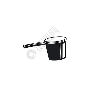 洗簌用品黑色水 dipper 漫画图标矢量说明设计模板设计图片