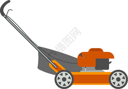 吊具草坪割草机矢量说明 Mower 白背景孤立设计图片