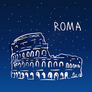罗马背景世界著名里程碑系列 意大利罗马的Colosseum设计图片
