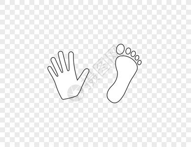 手足口人类手足图标 印刷品 矢量图解指甲手指打印身体艺术插图标识修脚脚趾治疗设计图片