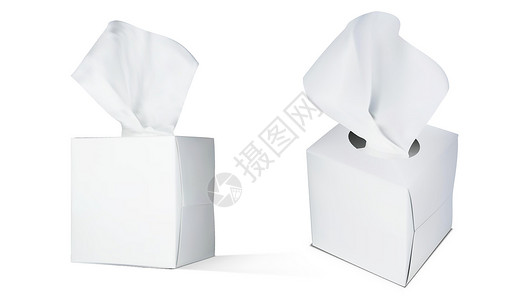 box白背景上孤立的现实纸张Napkin Box步伐预防餐巾纸板柔软度小路盒子组织白色空白设计图片