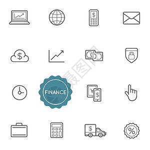 银行logo一套金融资金矢量说明要素可用作保费质量的Logo或图标订金贸易大小平衡银行邮件商业徽章集电极现金设计图片