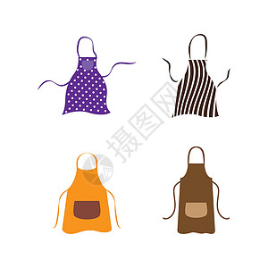穿围裙情侣Apron 徽标图标矢量餐厅纺织品插图服务衣服棉布服饰厨师厨房男人设计图片