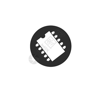 图标组件ic 电子组件图标插图矢量芯片组概念显卡芯片硬件工程控制器打印木板处理器设计图片