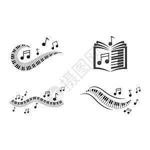 图标音乐钢琴矢量图店铺爵士乐商业高音插图乐器艺术贴纸音乐会笔记设计图片
