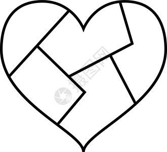 百年恩爱双结心双心心脏大纲图标矢量设计图片