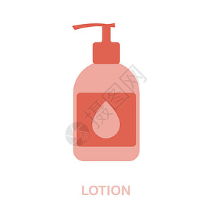 洗发水设计乳液平面图标 水疗疗法系列中的彩色元素标志 平面乳液图标标志 用于网页设计 信息图表等设计图片