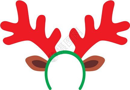 鹿角画家帽圣诞快乐的驯鹿角设计图片