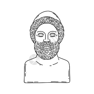赫西塔头希腊神赫法斯艺术风格纪念碑装饰上帝男人标识历史绘画草图设计图片
