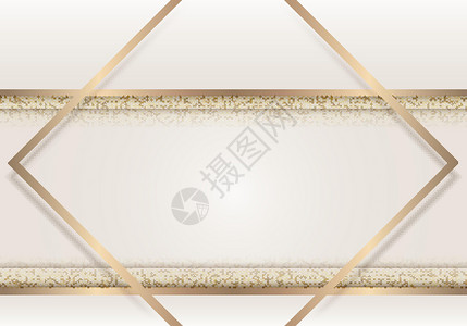 纯奶油白素材3D优雅现代奢侈品模板设计白条纹和金亮光线 在奶油背景上闪耀墙纸金子框架推介会奢华网络横幅商业坡度金属设计图片
