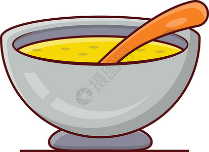 汤美食红色食物厨房营养早餐餐厅奶油盘子勺子图片