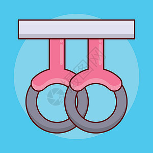 运动员标识杂技竞赛平衡戒指活动游戏运动健身房插图背景图片