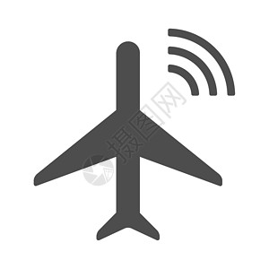飞机图素材孤立在白色背景上的智能平面矢量图标 带有用于网络 移动应用程序和 ui 设计的电波图标的智能飞机 物联网股票矢量图 物联网技术概设计图片