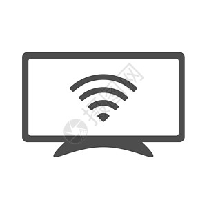 泰姬陵矢量图标智能电视矢量图标孤立在白色背景上 用于网络 移动应用程序和 ui 设计的智能电视无线连接图标 物联网概念 股票矢量图设计图片