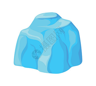 熟成牛肉冷片 冷冻冰晶体 卡通平面矢量插图的符号设计图片