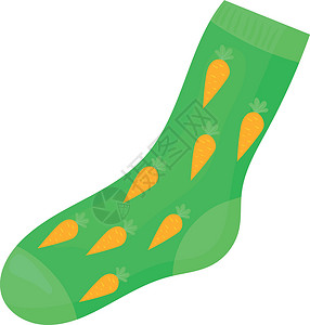 女袜子袜子有有趣的模式 卡通绿鞋设计图片