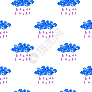 龙王布雨无缝模式 与大雨云设计图片